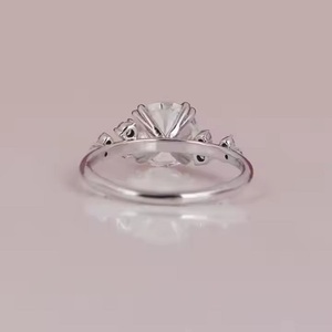 แหวนเพชรเม็ดเดี่ยวสีทองสำหรับเด็กผู้หญิงสำหรับงานหมั้นสุดหรูแหวนเพชรเม็ดเดี่ยวสีทองเพชรสำหรับผู้หญิง - Product Image 3