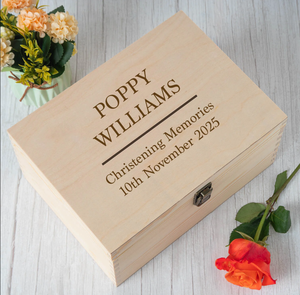 Elegante Caja de <span class=keywords><strong>Madera</strong></span> para Bautizo |   <span class=keywords><strong>Nombre</strong></span> y fecha personalizables - Product Image 3