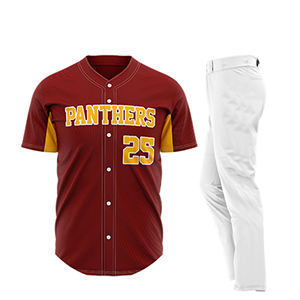 Jersey de béisbol de sublimación de poliéster 100% hecho a medida del fabricante profesional para uniforme de hombre - Product Image 3