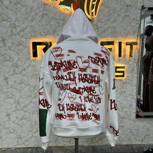 Chaqueta con Cremallera y Pedrería, Lavado Ácido, Sudadera de Forro Polar para Hombre, Estilo Urbano, Nuevo Diseño, Sudadera con Cremallera Desgastada - Product Image 4