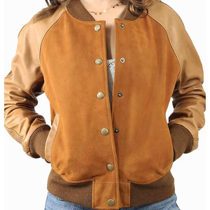 Veste en cuir pour femme au design classique et nouveau, de haute qualité, imprimée, finie, respirante, écologique, séchage rapide, en vente pour l'hiver - Product Image 4