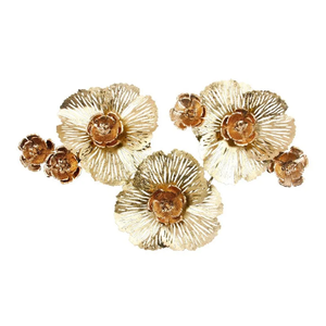 Durable Décoratif Mur Art Chambre Salle De Bains Intérieur Mur Arts Métallique Fleur Pétales Feuilles En Métal Mur Art Décor - Product Image 4