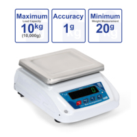 Balance analytique électronique LCD multi-chiffres ACE personnalisée, précision 10 kg, exactitude 1 g, en acier doux, compacte, de table, multi-usage 1