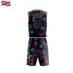 Uniforme de baloncesto femenino de talla grande con rayas blancas y cuello en V personalizado y pantalones para hombre, Conjunto de camiseta de baloncesto para niños - Product Image 2
