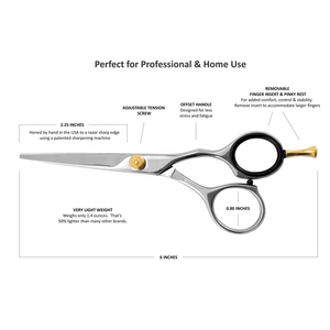Ciseaux de coiffure professionnels Ciseaux de salon Importés Ciseaux de coiffeur à poignée fantaisie - Product Image 6