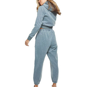 Conjunto de chándal de jogging con logotipo personalizado para mujer-65% algodón 35% poliéster secado rápido y transpirable Skinny Fit mejor calidad - Product Image 6