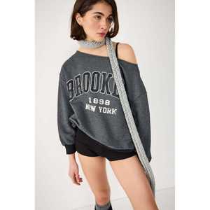 Sudadera de Algodón con Estampado Brooklyn, Corte Holgado - Product Image 1