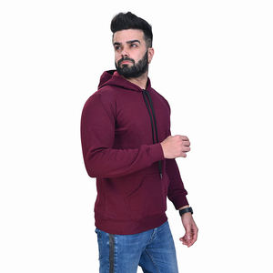 Sweats à capuche pour hommes avec style streetwear surdimensionné et options de logo personnalisables pour la vente en gros - Product Image 3