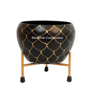 Support de jardinière de table plaqué or décoratif pour la maison moderne intérieur fer métal petits pots de fleurs de bureau minimalistes design élégant - Product Image 2