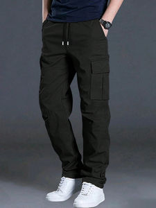Logo Street Style High & Low Waist Wholesale <b>Men's</b> Casual Sport <b>Joggers</b> Plus Size <b>Cargo</b> Pants with Custom Fabric Outdoor Wear - Product Image 3