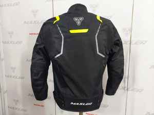 Veste de moto courte réfléchissante homologuée CE, en textile imperméable, respirante et légère, pour toutes les saisons - Product Image 2