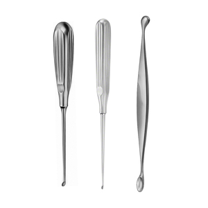 Curetas óseas con mango de acero inoxidable, juego ortopédico, instrumentos de columna vertebral, cureta Cervical ósea, curetas retractoras de cirugía - Product Image 2