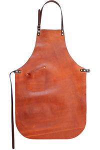 Venta al por mayor Top Mejor Precio Bajo Unisex Genuino Delantal de cuero de grano completo con logotipo personalizado impreso Venta caliente producto Delantal de cuero - Product Image 2