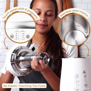 34oz Nut Milk Maker,8 in 1 Automatic Soy Milk Maker for Homemade Nut,Soy,Almond,<b>Oat</b> Milk,Fruit and Vegetable - Product Image 5