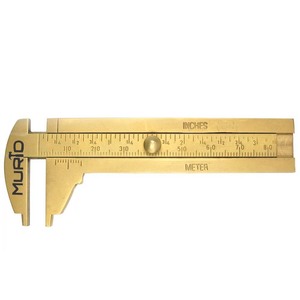 Economy Brass Sliding Gauge Measuring Tool Plastic and Steel Jewelry Caliper <b>Ruler</b> with Millimeters Jewelry Sliding Caliper - Product Image 1
