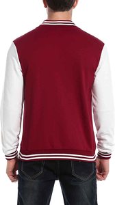 แจ็คเก็ตเบสบอล,ทำจากขนสัตว์สำหรับผู้ชายโรงเรียนแจ็คเก็ตเบสบอลทีมมหาวิทยาลัย - Product Image 3