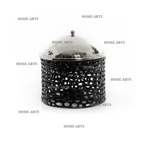 Plato de frotamiento de hierro de último diseño con tapa de acero inoxidable, plato de frotamiento de comida para hoteles para uso en fiestas y eventos - Product Image 2