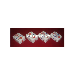 Exclusive New Design Handmade and Polished Marble Inlaid Box Design for Home Decoration and Gifts Purpose - Product Image 1