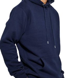 เสื้อฮู้ดผู้ชายแบบสวมหัว ดีไซน์สั่งทำ ผ้าฝ้าย 100% ผ้าฟลีซสำหรับฤดูหนาว ระบายอากาศได้ดี ทรงหลวม สีพื้น แขนยาว มีกระเป๋า - Product Image 1