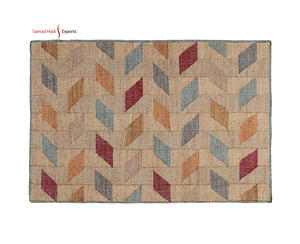 Alfombra tejida de yute de lujo, textura Natural tejida a mano, Color personalizado, tejidos planos, alfombra bordada y comercial para suministro a granel - Product Image 1