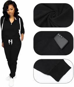 Vente directe usine – Nouveaux ensembles de sport d'hiver 100 % coton respirant et léger – Survêtement 2-en-1 à col ras du cou – Faible MOQ – OEM/ODM – Vente en gros – Imprimé - Product Image 1