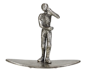 Hermosa escultura de Ángel de aluminio fundido con latón y acabado negro Diseño único Decoración para el hogar Decoración Escultura de metal - Product Image 6