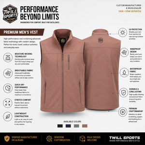 Gilet softshell sans manches pour homme, couleur unie, col montant, fermeture éclair, coupe-vent, décontracté, pour l'automne et l'hiver - Product Image 4