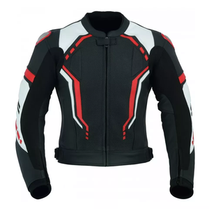 Chaqueta de moto de cuero de carreras hecha a medida para hombre, ropa de moto de protección completa para coche, talla grande, invierno, venta al por mayor, Pakistán - Product Image 1
