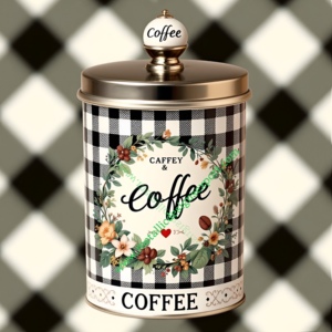 โถโลหะสุญญากาศพร้อมถ้วยใส่เมล็ดกาแฟดีไซน์แบบย้อนยุคสำหรับตกแต่งห้องครัวแบบคลาสสิก - Product Image 4