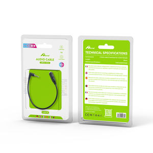 Cable adaptador de Audio hembra macho de 2,5mm y 3,5mm, par trenzado de 20cm, aplicación de vídeo Coaxial, Negro, disponible en color negro, 1m, 2M, 3m, 10m - Product Image 1