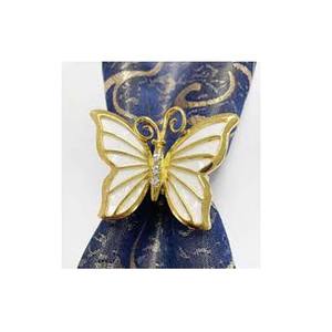 Epoxy Elegant Design Brass Gold Polished Round Thick Napkin <b>Ring</b> With Embossed Strips design for Table Decoration Napkin <b>Ring</b> - Product Image 2