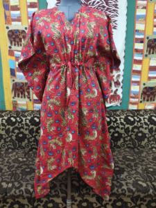 Robe caftan indienne faite à la main pour femmes été Style Hippie Maxi tunique décontracté fête Animal imprimé court coton grande taille - Product Image 2