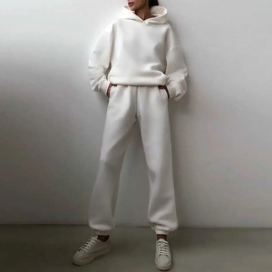 Autumn Women's <b>Tracksuit</b> Streetwear Casual Sweatshirts 2 Piece Set Female Solid Oversized Sports Hoodie Suit Women Pants Sets - Product Image 3