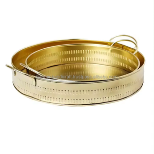 Colección de Platos para Frutas Art Deco, Accesorios de Latón, Bandeja de Cristal para Decoración del Hogar, Comedor, Exhibición con Patas - Product Image 1