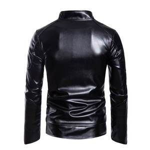 Chaqueta de cuero ajustada para hombre de alta calidad de lona transpirable a prueba de viento impermeable elegante cómodo invierno recién llegados bajo - Product Image 3
