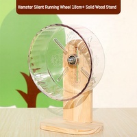 Roue d'exercice pour hamster en cristal transparent à rotation fluide, réduction du bruit, design antidérapant et sûr, idéale pour le jeu quotidien