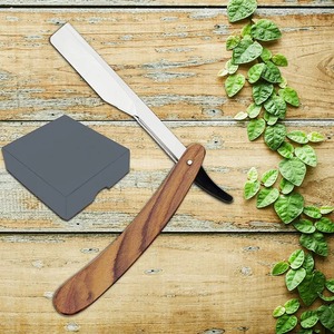 Rasoirs à raser pour barbier avec manche en bois, rasoirs à raser pour la barbe - Product Image 5