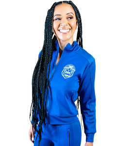 Conjunto Deportivo Unisex de Sudadera con Capucha y Pantalones de Felpa Azul Rey de la Hermandad Zeta Phi Beta 1920, con Letras Griegas, Informal, Sólido, para Maternidad - Product Image 4