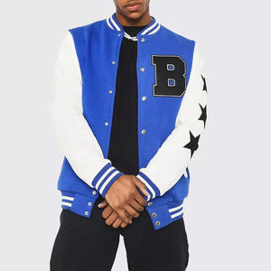 Top Trending Custom Men's Cool Style Winter Varsity Chaquetas Mangas de cuero Chaquetas de béisbol para jóvenes - Product Image 3