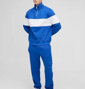 Nuevo al aire libre superventas nuevo diseño color sólido hombres chándal nueva llegada tamaño personalizado hombres soporte cuello con cremallera doble color - Product Image 4