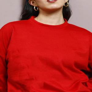 Nueva llegada Sudadera de algodón 100% de gran tamaño para mujer de calidad superior Estilo vintage Patrón sólido Gramos Hecho India - Product Image 3