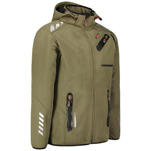 แจ็กเก็ตมีฮู้ดผ้าโพลีเอสเตอร์สำหรับผู้ชายเสื้อแจ็กเก็ตมันหนาวผ้านุ่มทันสมัยพร้อมโลโก้และงานปักออกแบบได้ตามต้องการ - Product Image 2