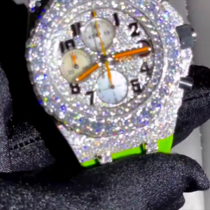 คุณภาพดีที่สุด VVS Diamond Moissanite นาฬิกาเย็นสุดหรูเครื่องประดับแฟชั่นสุดหรูสายสแตนเลส20มม. เคลื่อนไหว Miyota - Product Image 3