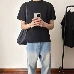 Chemise décontractée pour homme à manches longues et col rond, poids lourd 220g, fabrication pakistanaise, haute qualité, adulte, automne-hiver, pur coton tricoté - Product Image 5