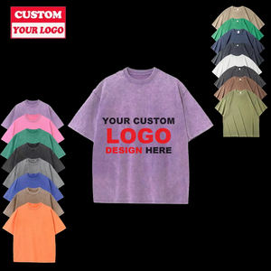 เสื้อ230gsm คอกลมผ้าฝ้ายสำหรับผู้ชายเสื้อสไตล์วินเทจสีพื้นยาว100% โอเวอร์ไซซ์ปรับแต่งได้ - Product Image 2