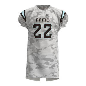 Precio de fábrica Característica transpirable en stock Uniforme de equipo personalizable Uniforme de fútbol americano de manga corta - Product Image 2