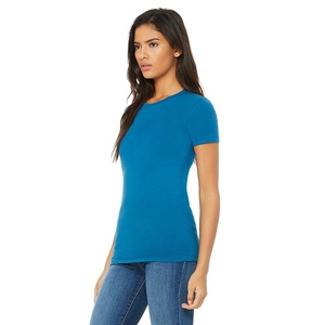 T-shirt à manches courtes ajusté à col rond pour femmes Bella Canvas T Shirts Shirt Respirant Ladies' Slim Fit T-Shirt - Product Image 3