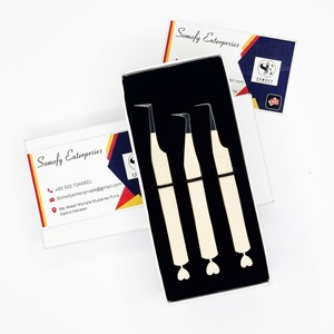 Pinzas de pestañas de diseño personalizado de alta calidad con logotipo de etiqueta privada Nuevas pinzas de extensión de pestañas de corazón Mejor precio sostenible - Product Image 1