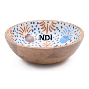 <b>Popcorn</b> or Soup Server Enamel Finished Wood Bowls Restaurant Catering Usage Fruit Bowl Top Quality Dry Fruit Storage Wood Bowl - Product Image 6