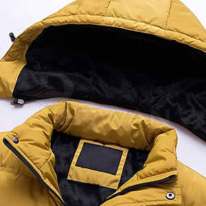 2025 nouvelle mode hommes doudoune couleur unie décontracté Streetwear imperméable respirant à capuche col hiver Nylon coque OEM - Product Image 5